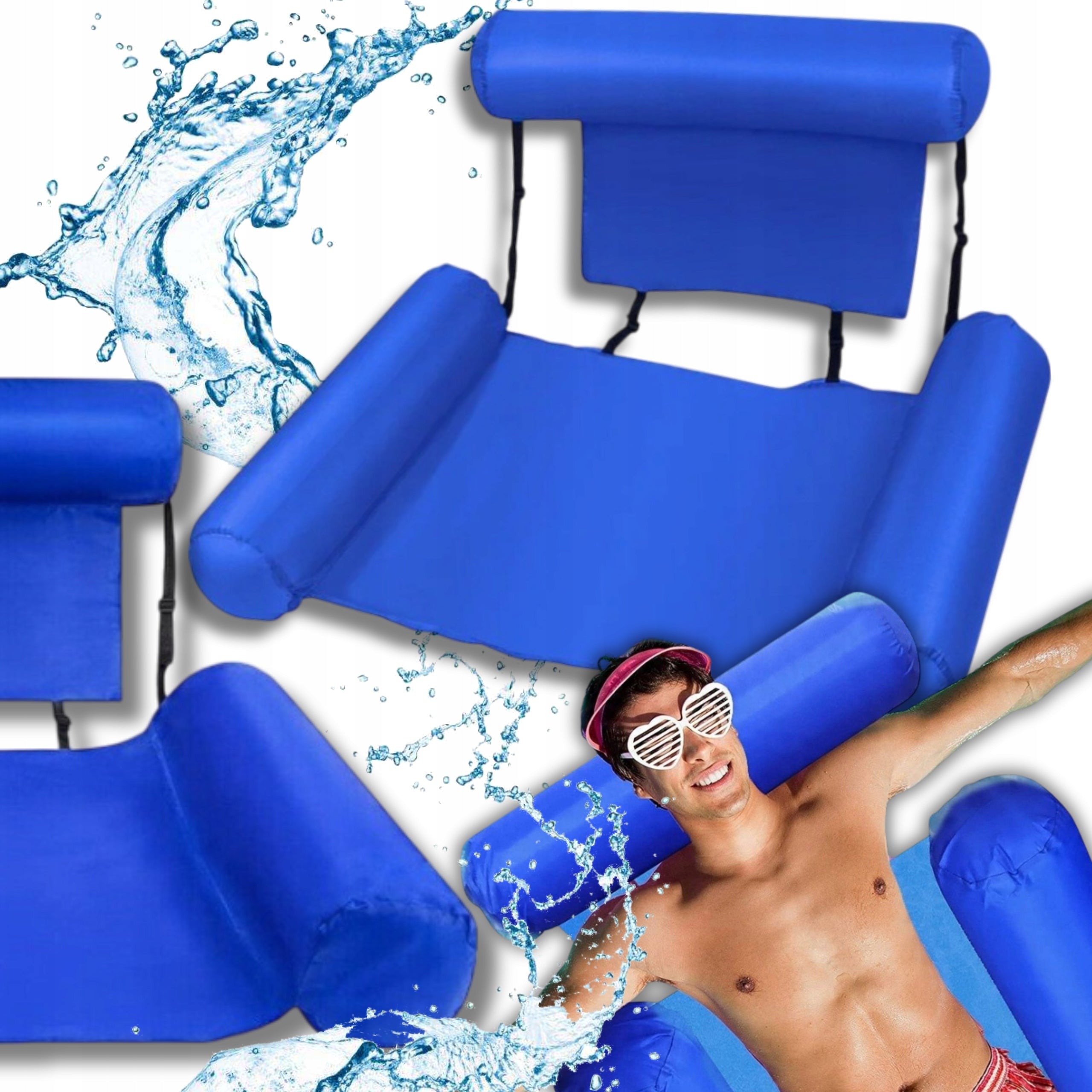 INFLATABLE WATER CHAIR MATTRESS SUN LOUNGER FLOATING WATER SWIMMING POOL XXL