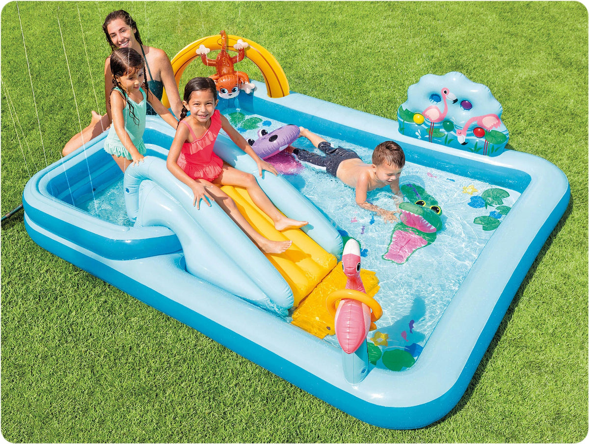 INFLATABLE WATER PLAYGROUND SWIMMING POOL JUNGLE SLIDE INTEX 57161 MODEL 2026 Brand Intex