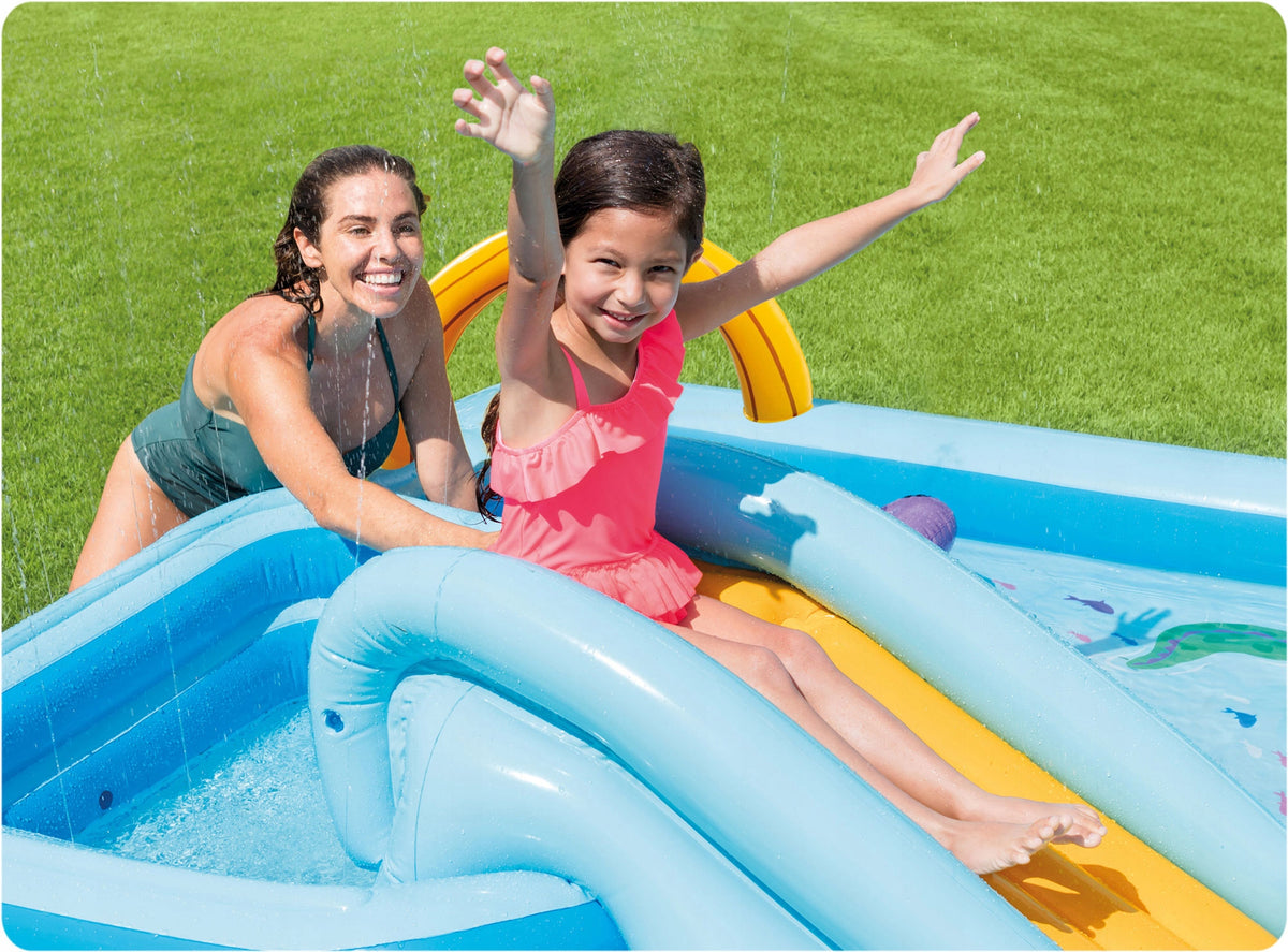 INFLATABLE WATER PLAYGROUND SWIMMING POOL JUNGLE SLIDE INTEX 57161 MODEL 2026 Color multicolor