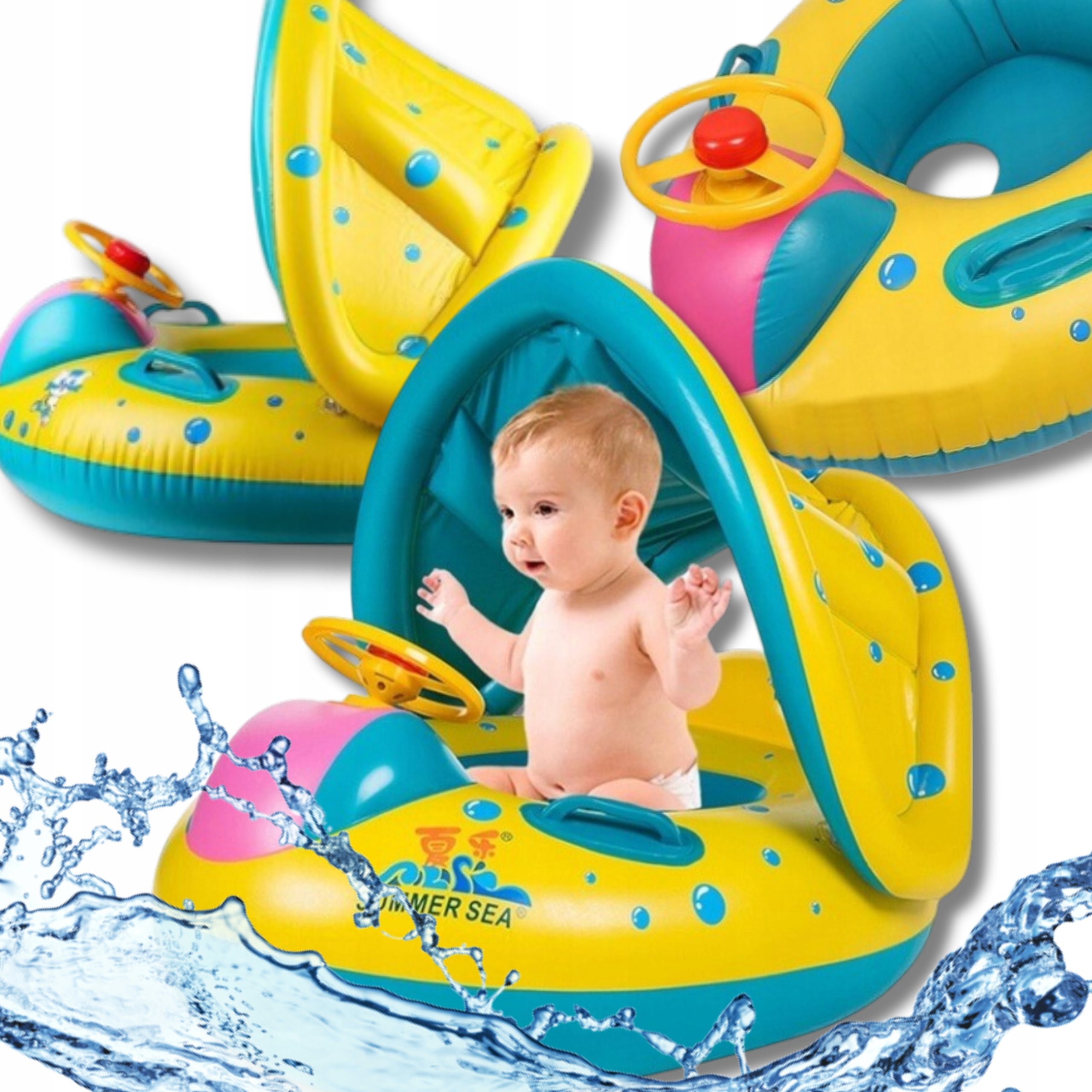 INFLATABLE WHEEL FOR SWIMMING WATER BABY MATTRESS CHILDREN WITH BASEBALL