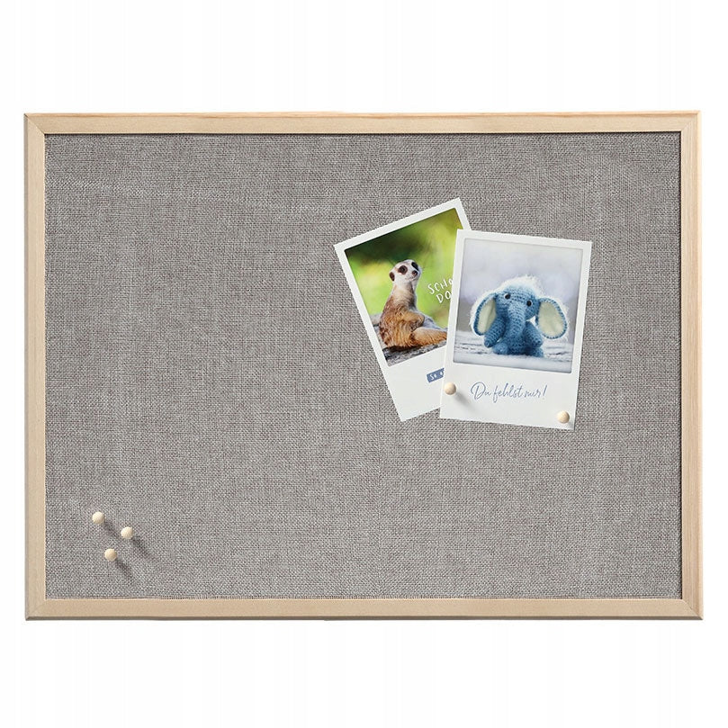 INFORMATION BOARD linen GREY 40x60 cm ZELLER elegant designer Brand Zeller