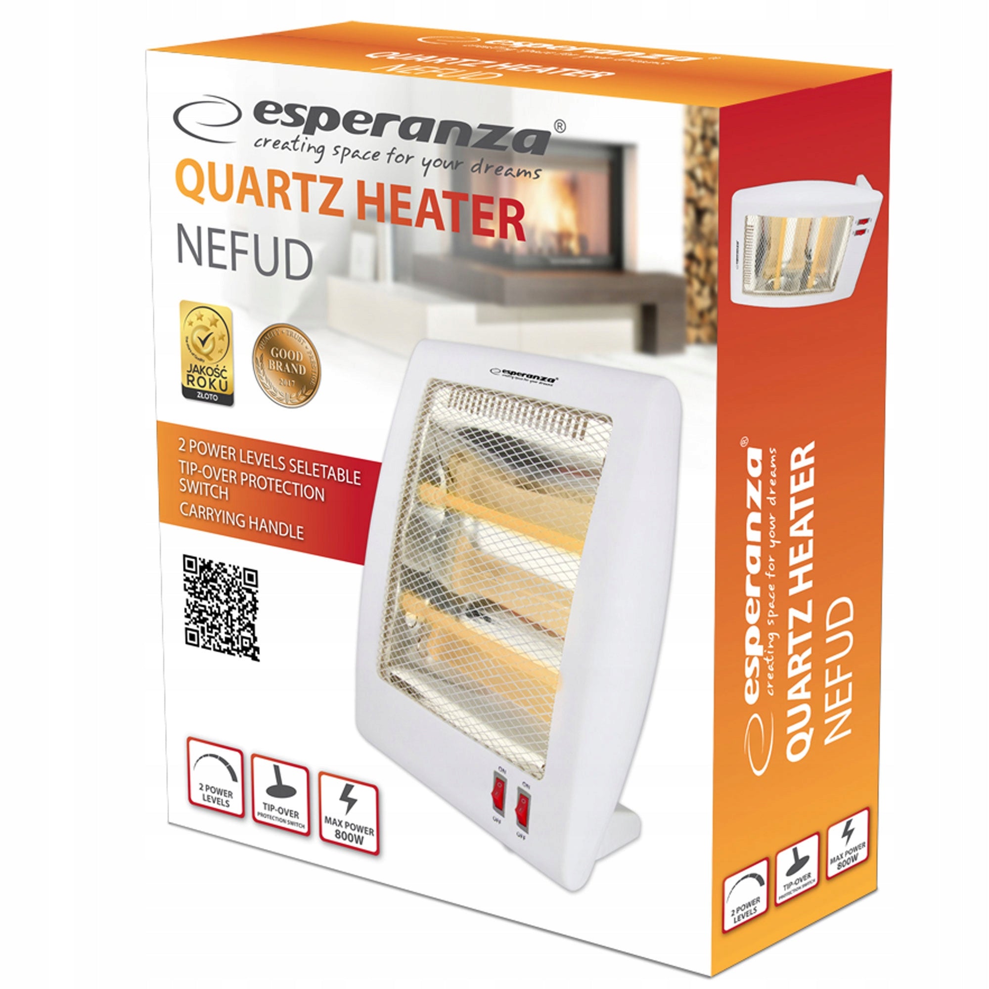 INFRARED ELECTRIC QUARTZ HEATER FARELKA 800W Manufacturer code MUG-09