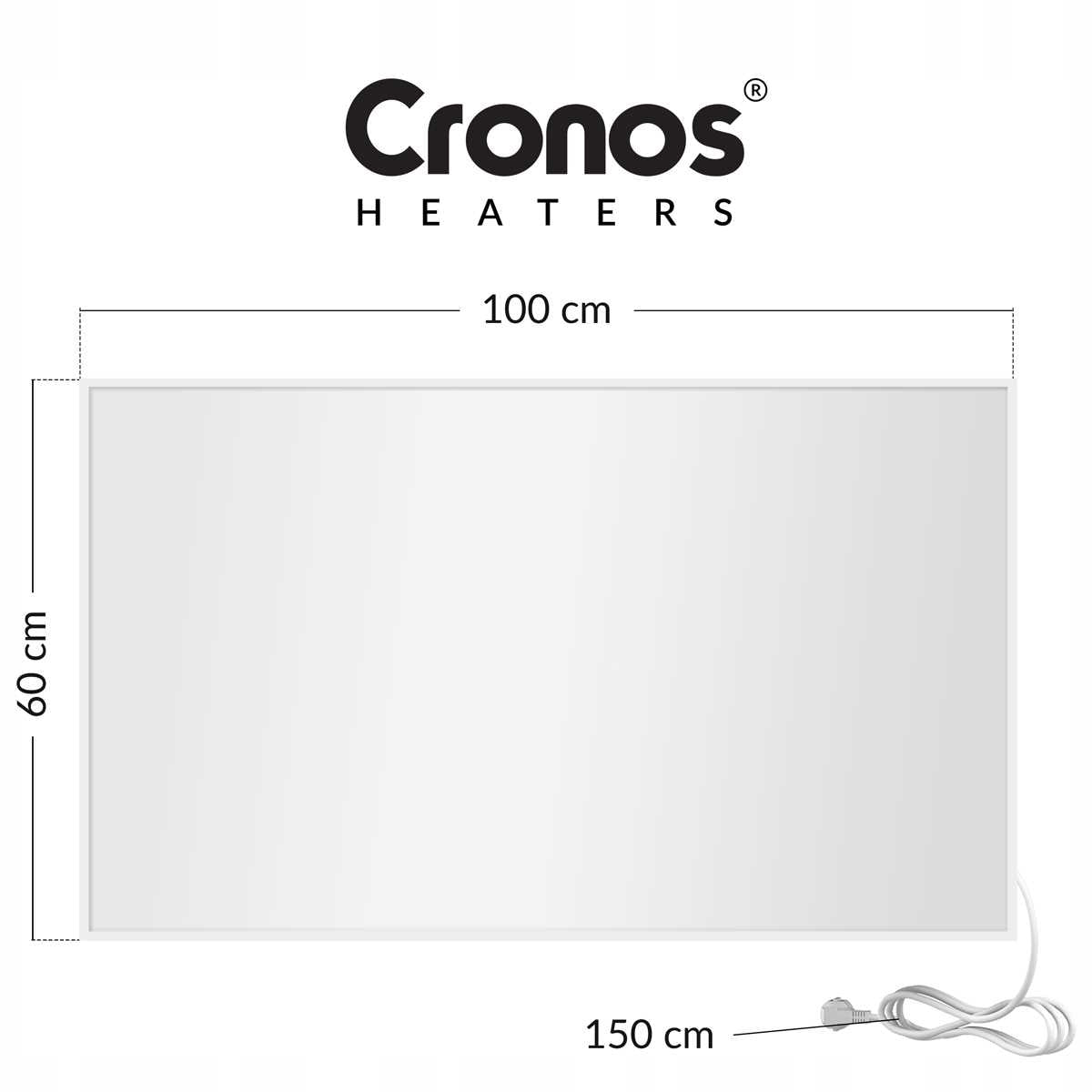 INFRARED HEATER ELECTRIC INFRARED RADIATOR CRONOS 800W Manufacturer code ogrzewanie podczerwienią obraz łazienkowy
