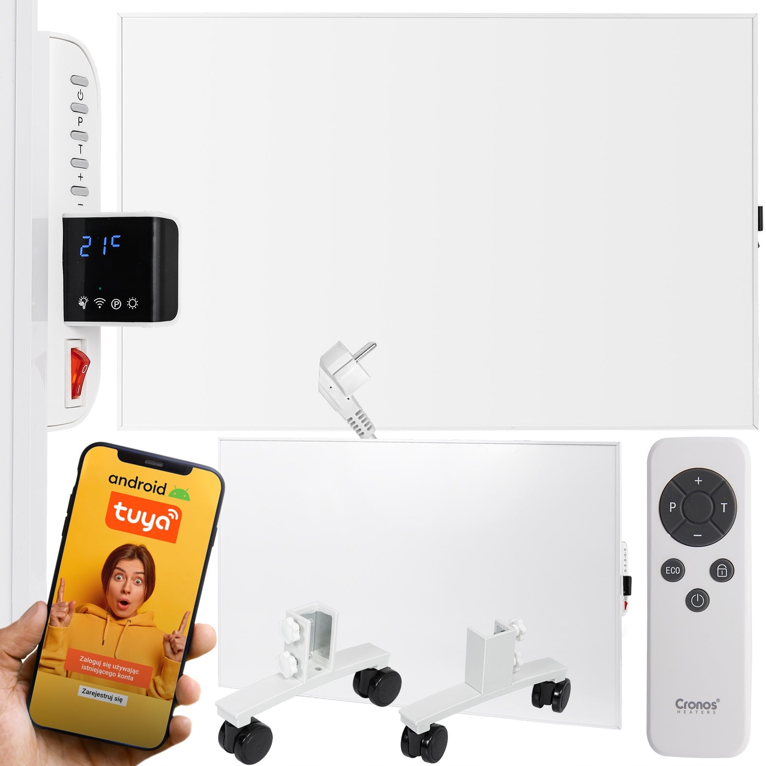 INFRARED HEATER PANEL ELECTRIC RADIATOR WiFi TUYA IR 500W