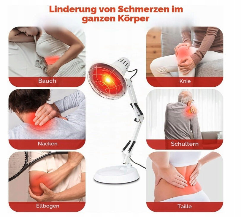 INFRARED LAMP RED LIGHT ADJUSTABLE E27 WHITE HEAT THERAPY Medical device no