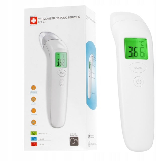 INFRARED NON-CONTACT MEDICAL THERMOMETER ELECTRONIC ACCURATE FAST Manufacturer code KFT-22