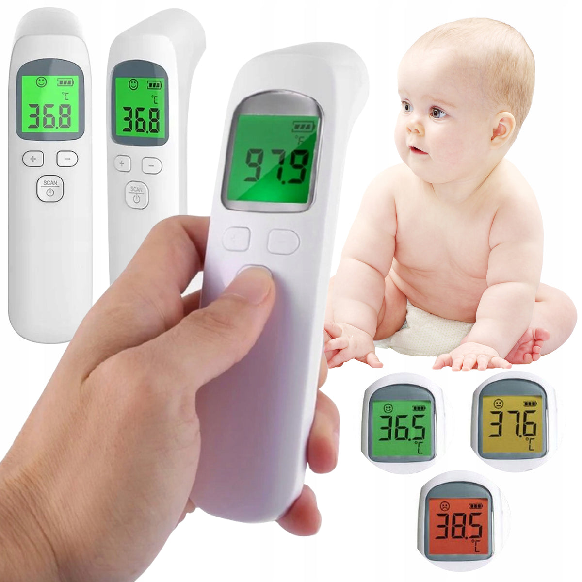 INFRARED NON-CONTACT THERMOMETER LCD ELECTRONIC ACCURATE 1s