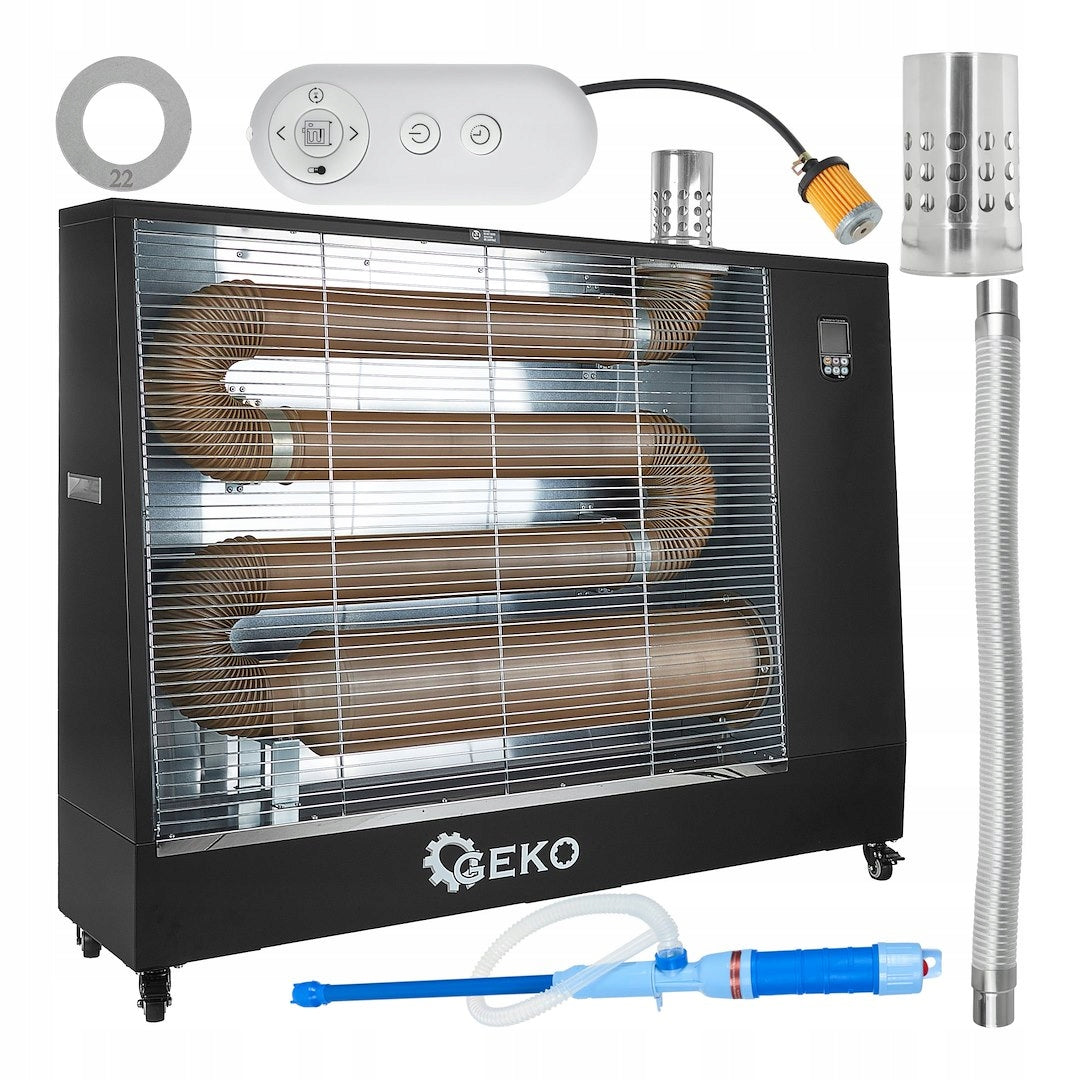 INFRARED OIL HEATER 16KW LCD THERMOSTAT REMOTE CONTROL + PUMP GEKO
