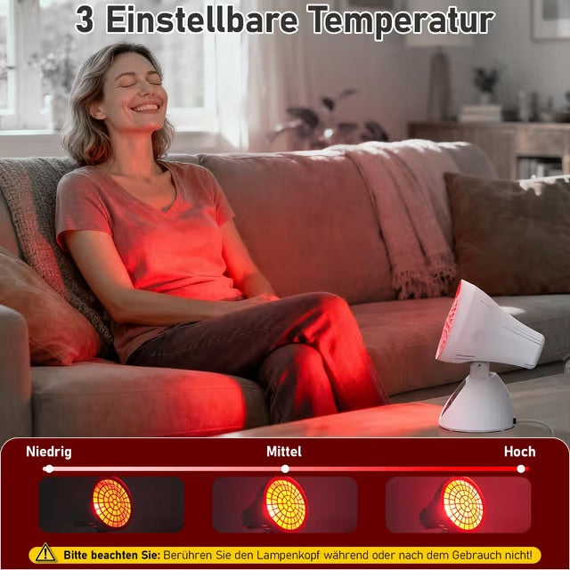INFRARED PHOTOTHERAPY LAMP IR 150W RED LIGHT TIMER FOR DESK Manufacturer code LAMPA DO TERAPII ŚWIATŁEM CZERWONYM