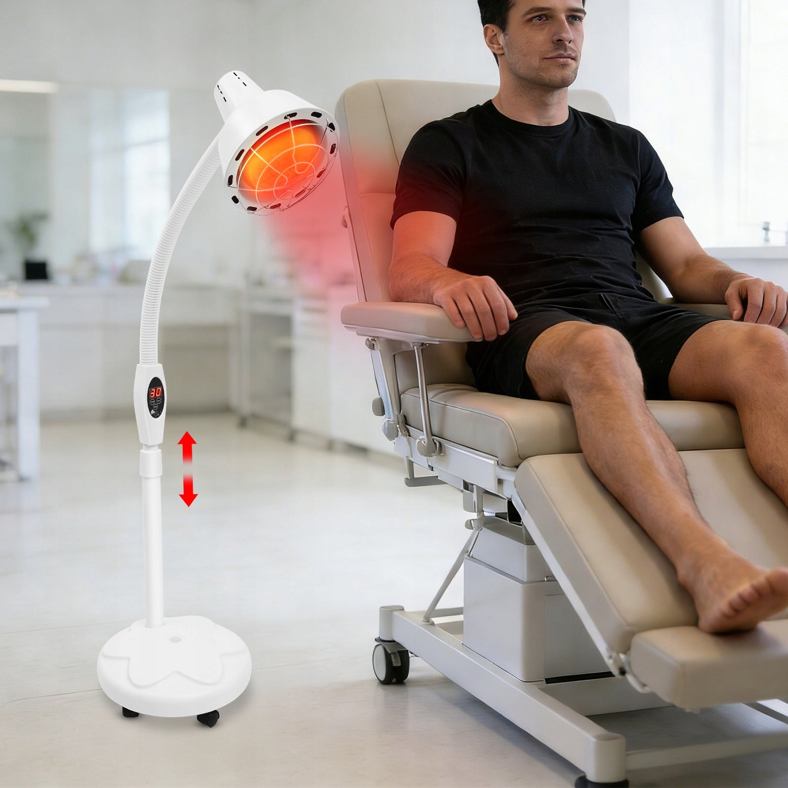 INFRARED TREATMENT LAMP RED LIGHT THERAPEUTIC LED FOR BODY 275W REMOTE Packaging status original