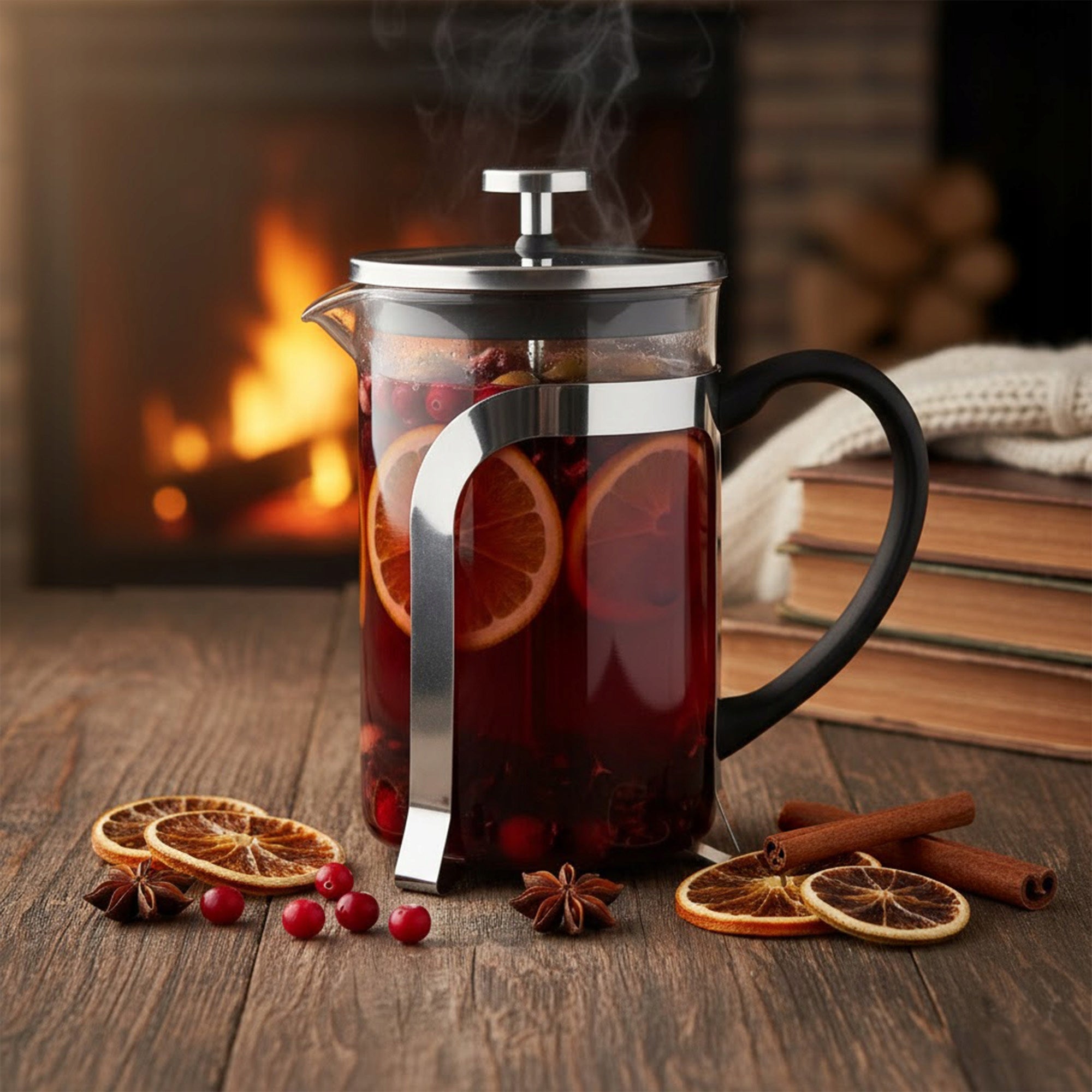 INFUSER GLASS TEA POT HERBS 800ML PISTON FESTA COFFEE MAKER Packaging status original