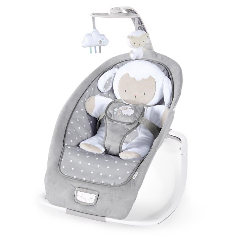 INGENUITY Cuddle Lamb rocker lounger, 0m+ to 18kg Vibration/Melodies