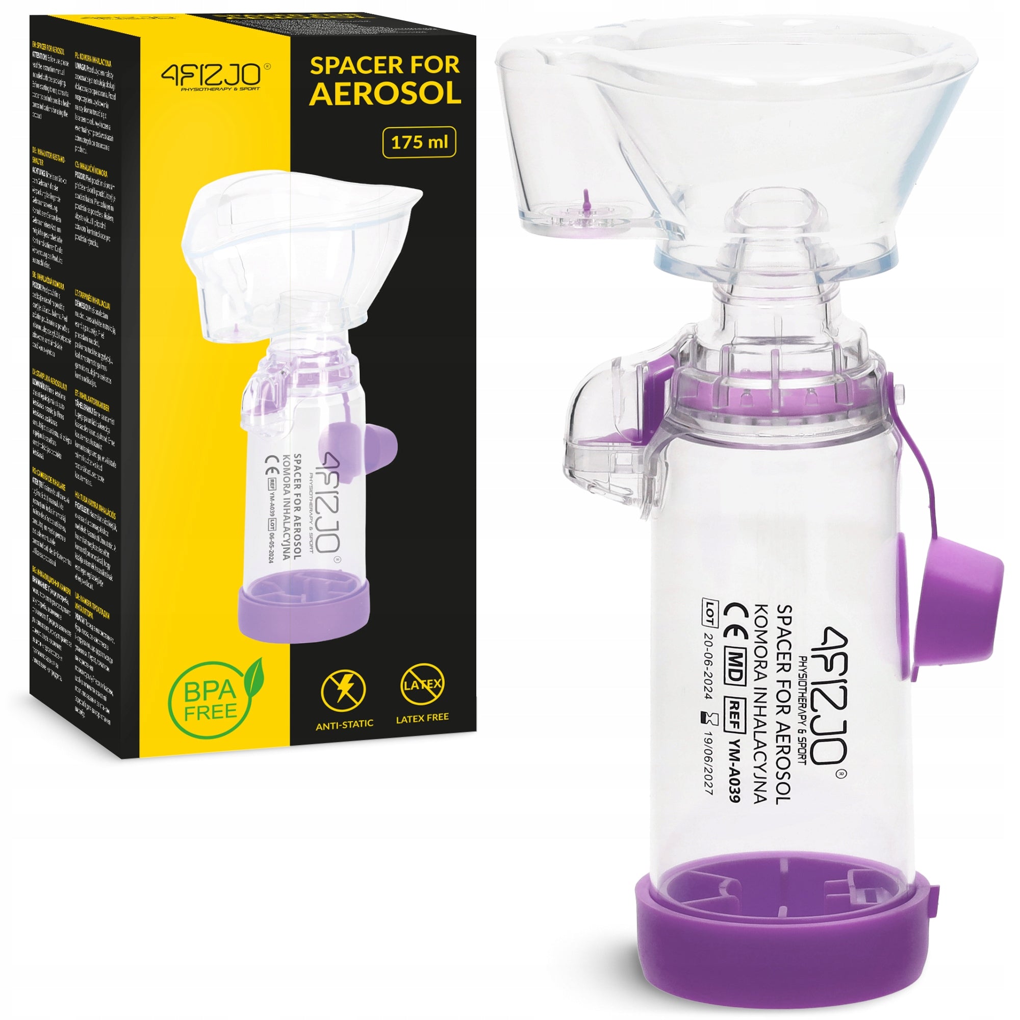 INHALATION CHAMBER FOR CHILDREN AND ADULTS INHALATION TUBE TWO MASKS