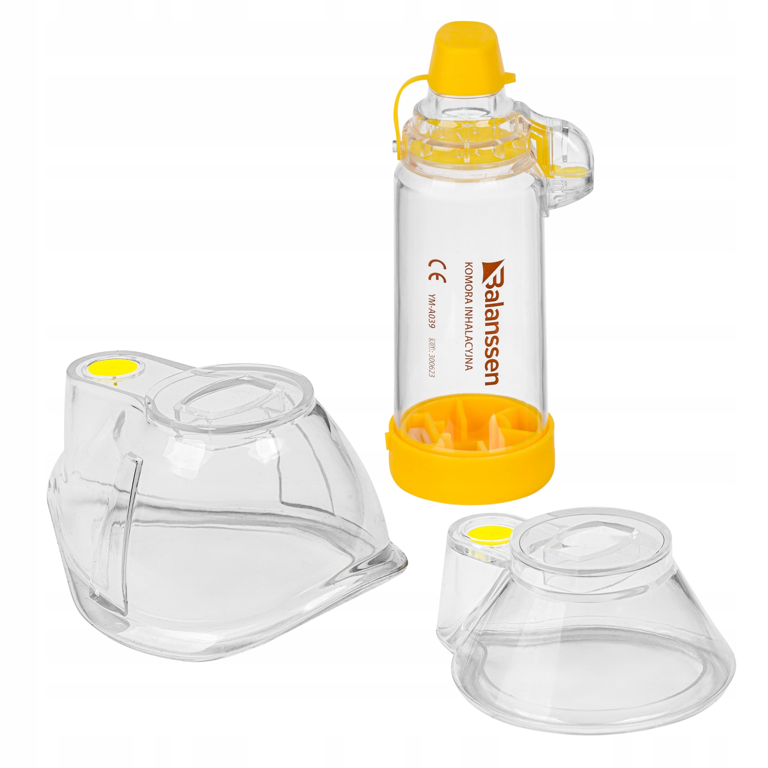 INHALATION CHAMBER FOR CHILDREN AND ADULTS TUBE CHAMBER OPTICHAMBER Color transparent