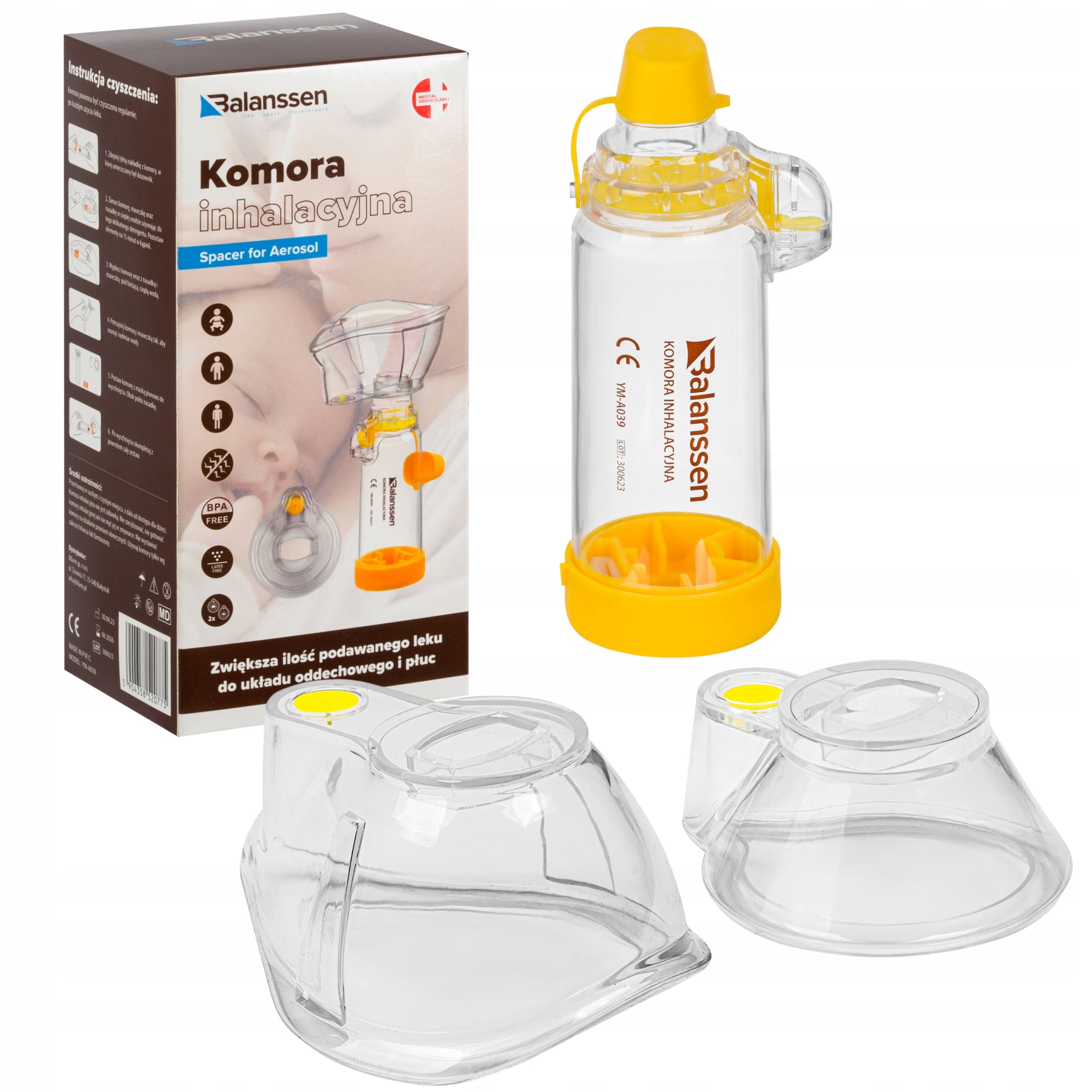 INHALATION CHAMBER FOR CHILDREN AND ADULTS TUBE CHAMBER OPTICHAMBER
