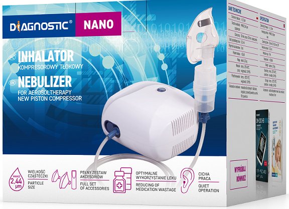 INHALER COMPRESSOR NEBULISER DIAGNOSTIC NANO +5 SALT FREEBIE Medical device type medical device or in-vitro diagnostic medical device