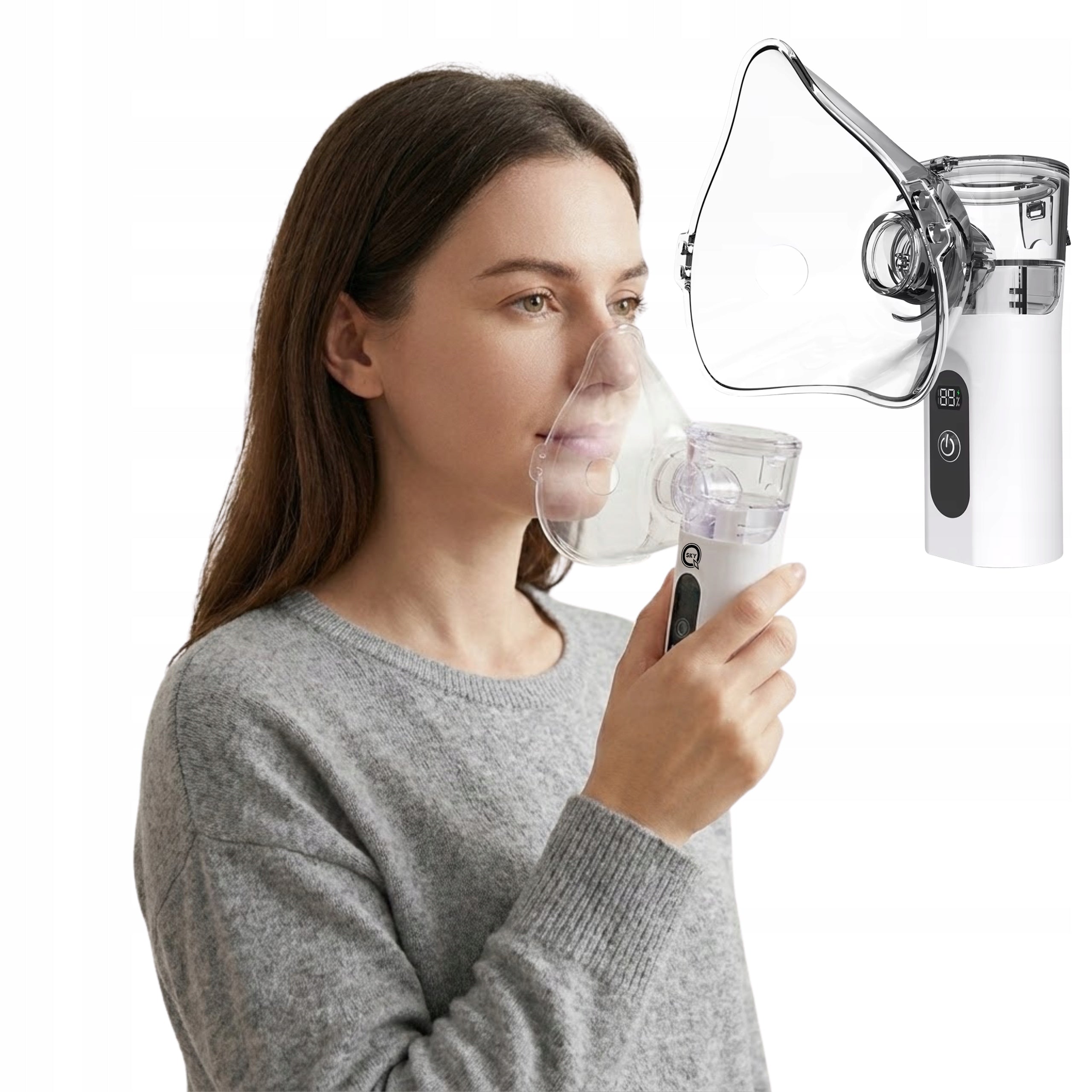INHALER NEBULISER FOR CHILDREN ADULTS PORTABLE SILENT BATTERY QSKY Medical device no