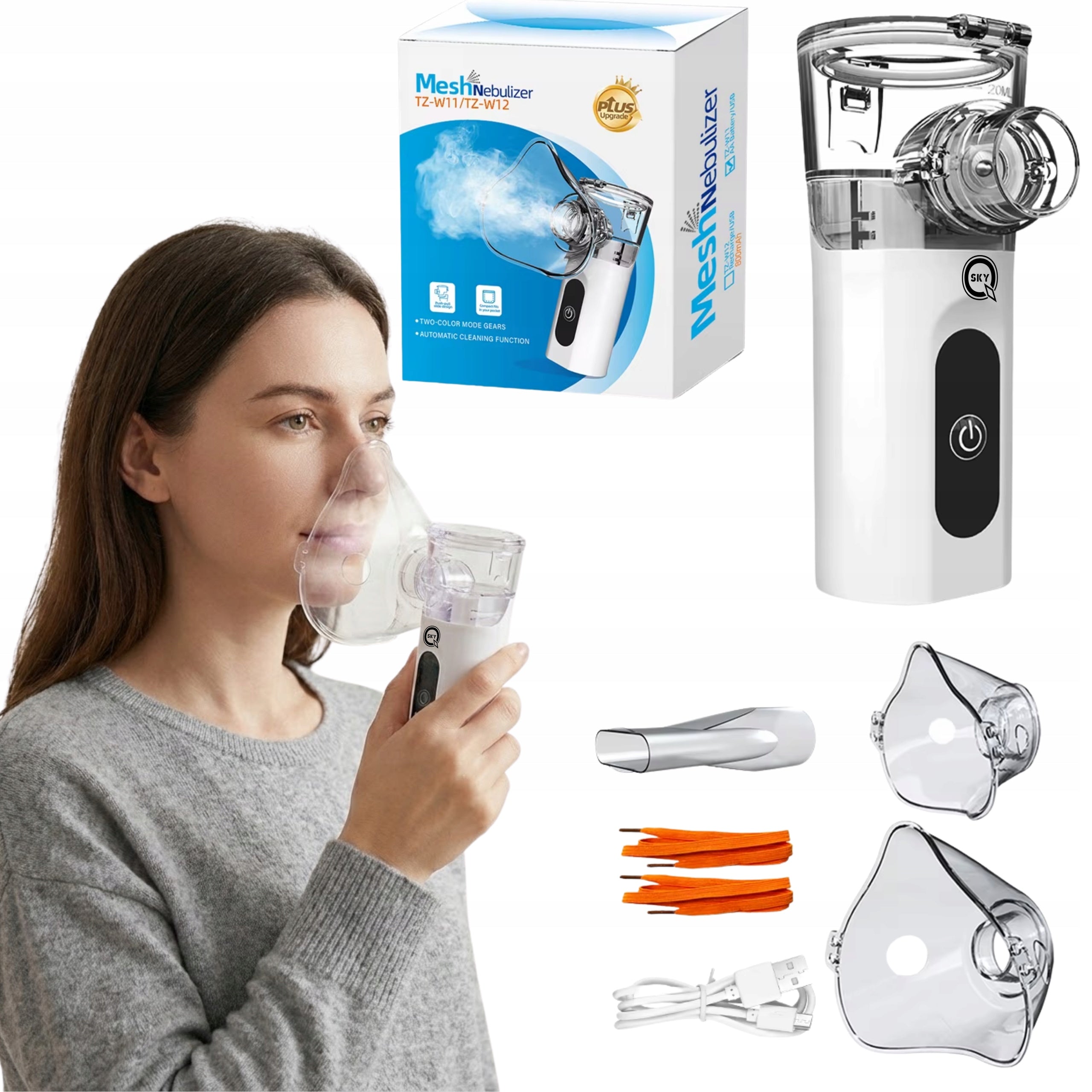 INHALER NEBULISER FOR CHILDREN ADULTS PORTABLE SILENT BATTERY QSKY