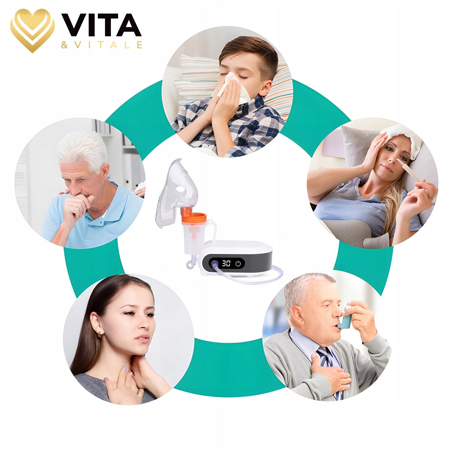 INHALER NEBULISER FOR CHILDREN AND ADULTS 2 MASKS FOR INHALATION FILTERS Medical device type accessories for a medical device or a product without an intended medical purpose