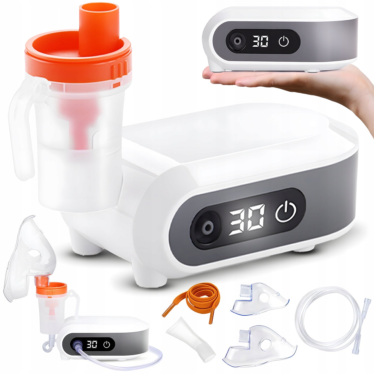 INHALER NEBULISER FOR CHILDREN AND ADULTS 2 MASKS FOR INHALATION FILTERS