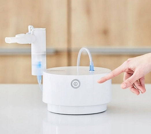 INHALER NEBULIZER FOR CHILDREN FAMILY OMRON C28P CONTINUOUS OPERATION + 10x SALT Packaging status original