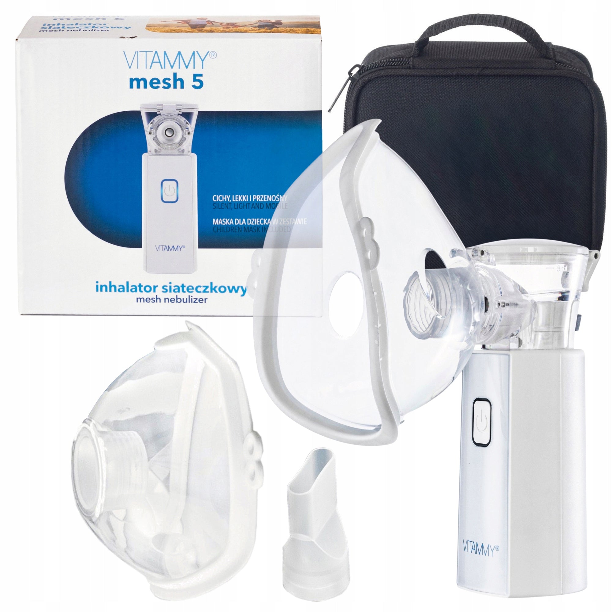 INHALER NEBULIZER FOR CHILDREN MESH PORTABLE VITAMMY MESH 2MASKS