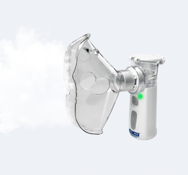 INHALER NEBULIZER for adult children PORTABLE CASE 2 masks TECH-MED Packaging status original