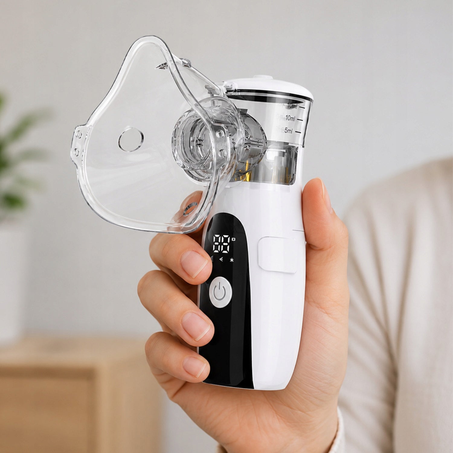 INHALER PORTABLE NEBULIZER FOR ADULT CHILDREN RECHARGEABLE LED Manufacturer code INHALATOR NEBULIZATOR AKUMULATOROWY MEMFLOW