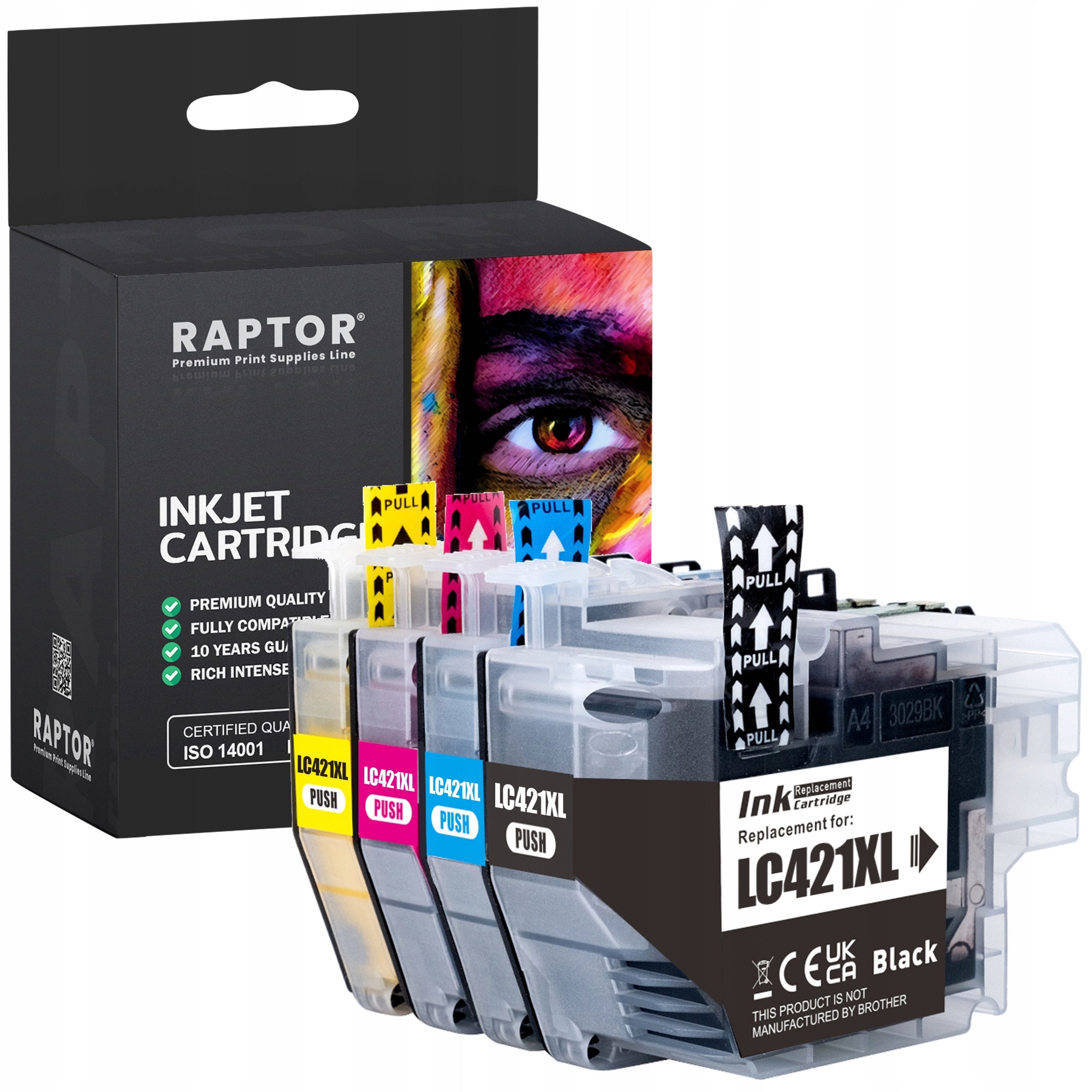 INK CARTRIDGES FOR BROTHER DCP-J1050DW DCP-J1140DW MFC-J1010DW LC421 XL