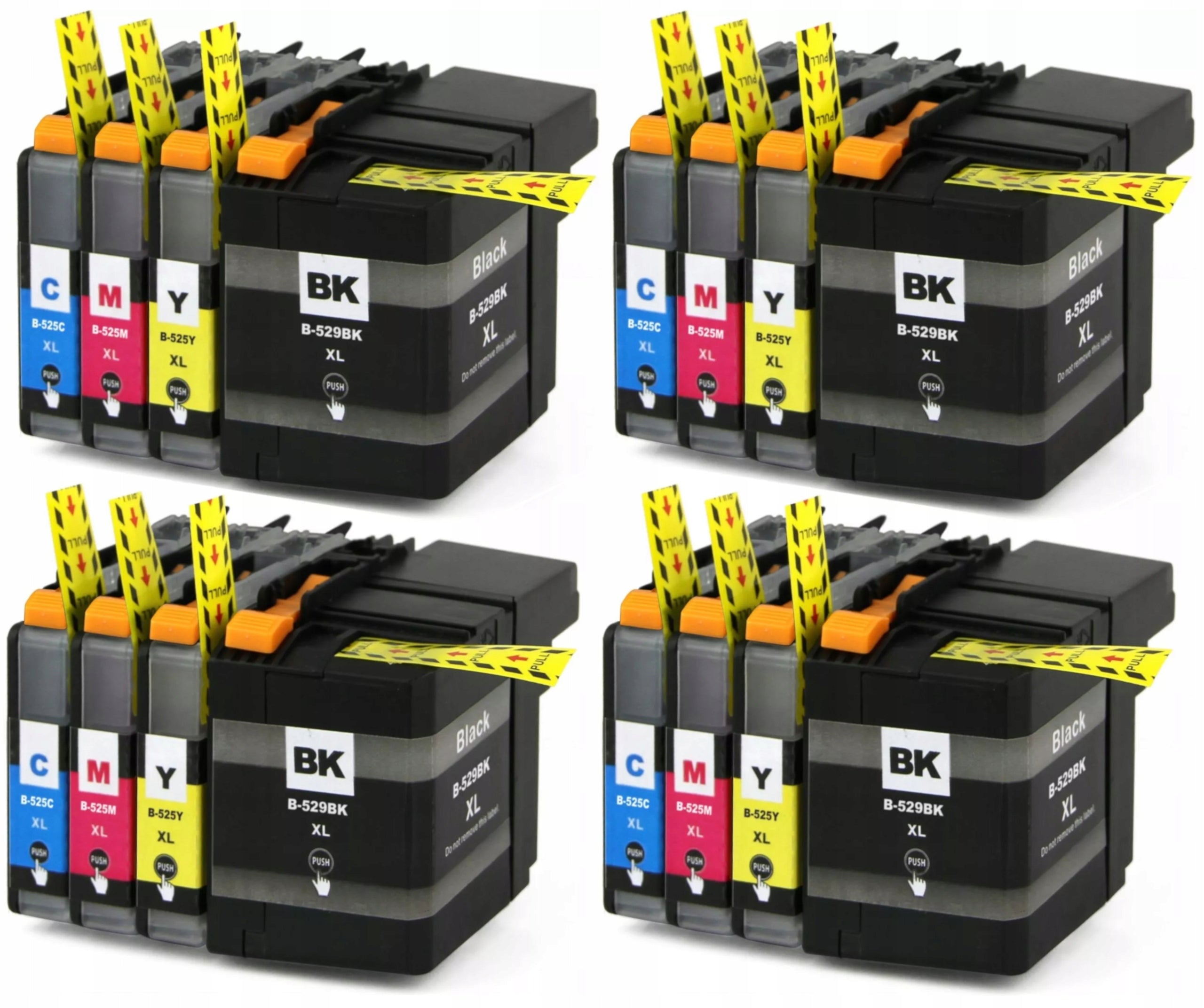 INK CARTRIDGES LC-525 XL LC-529 XL FOR BROTHER PRINTER MFC-J200 DCP-J100 DCP-J105
