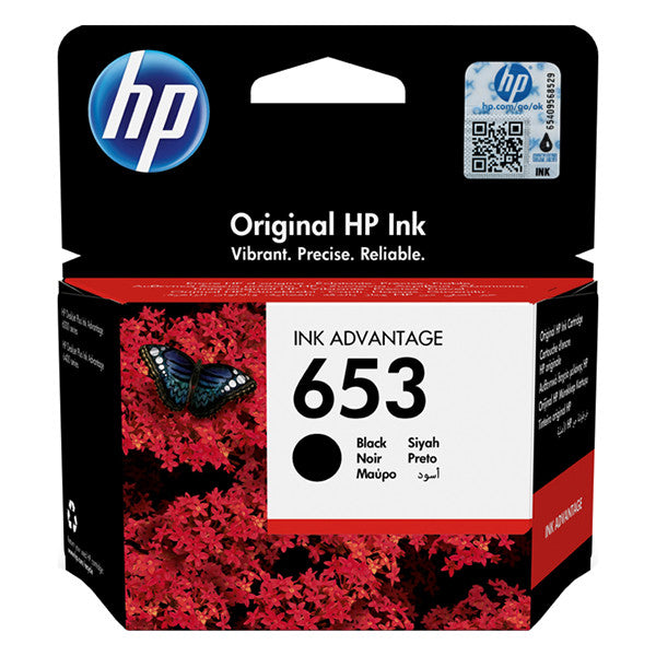 INK HP 653 SET BLACK 3YM75AE + COLOUR 3YM74AE ORIGINAL 6000 / 6400 Manufacturer code 3YM75AE 3YM74AE