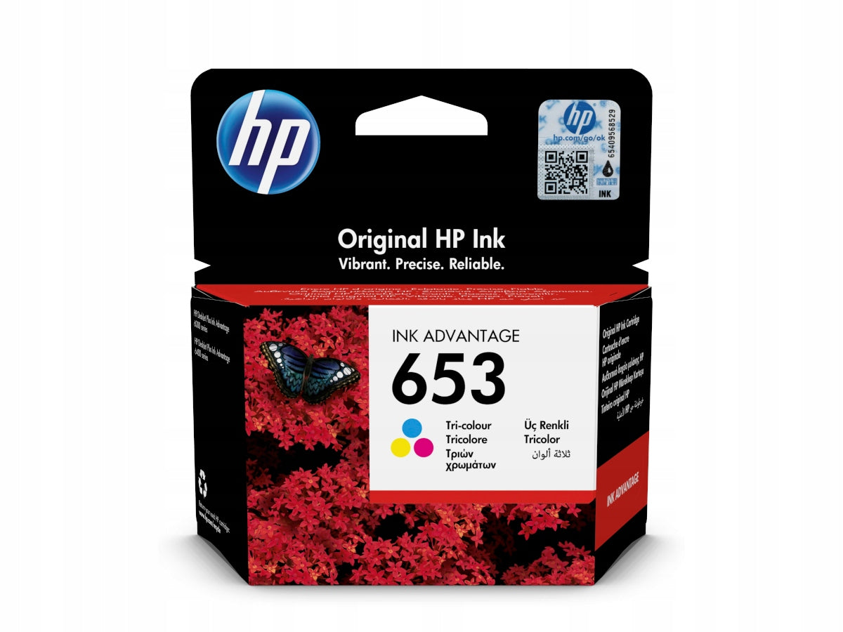 INK HP 653 SET BLACK 3YM75AE + COLOUR 3YM74AE ORIGINAL 6000 / 6400 Packaging status original