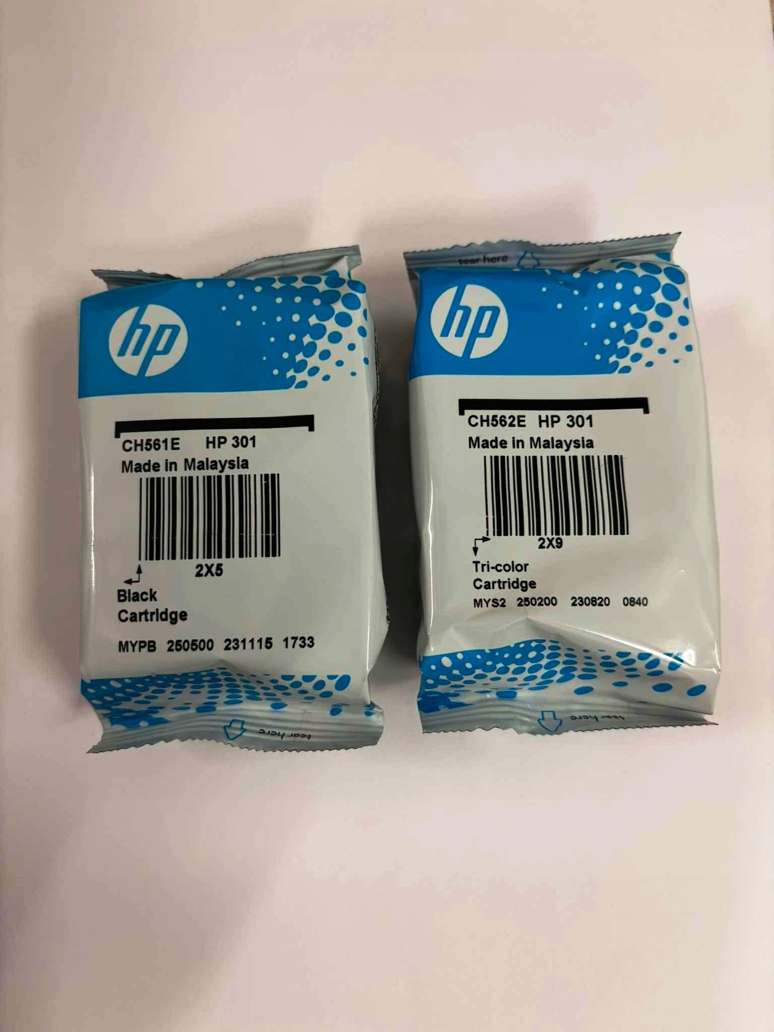 INK SET HP 301 BLACK + COLOUR 2540 4500 5530 4504 Manufacturer HP