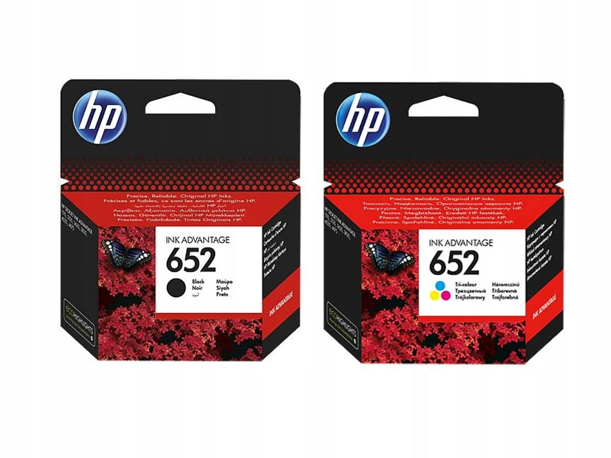 INK SET HP 652 BLACK + COLOUR F6V24AE F6V25A