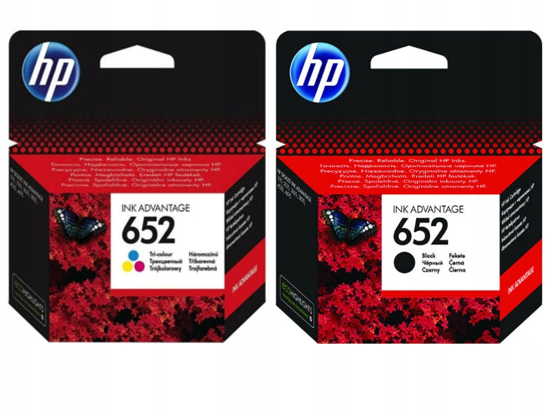 INK SET HP 652 BLACK+ COLOUR F6V25AE/F6V24AE Packaging status original