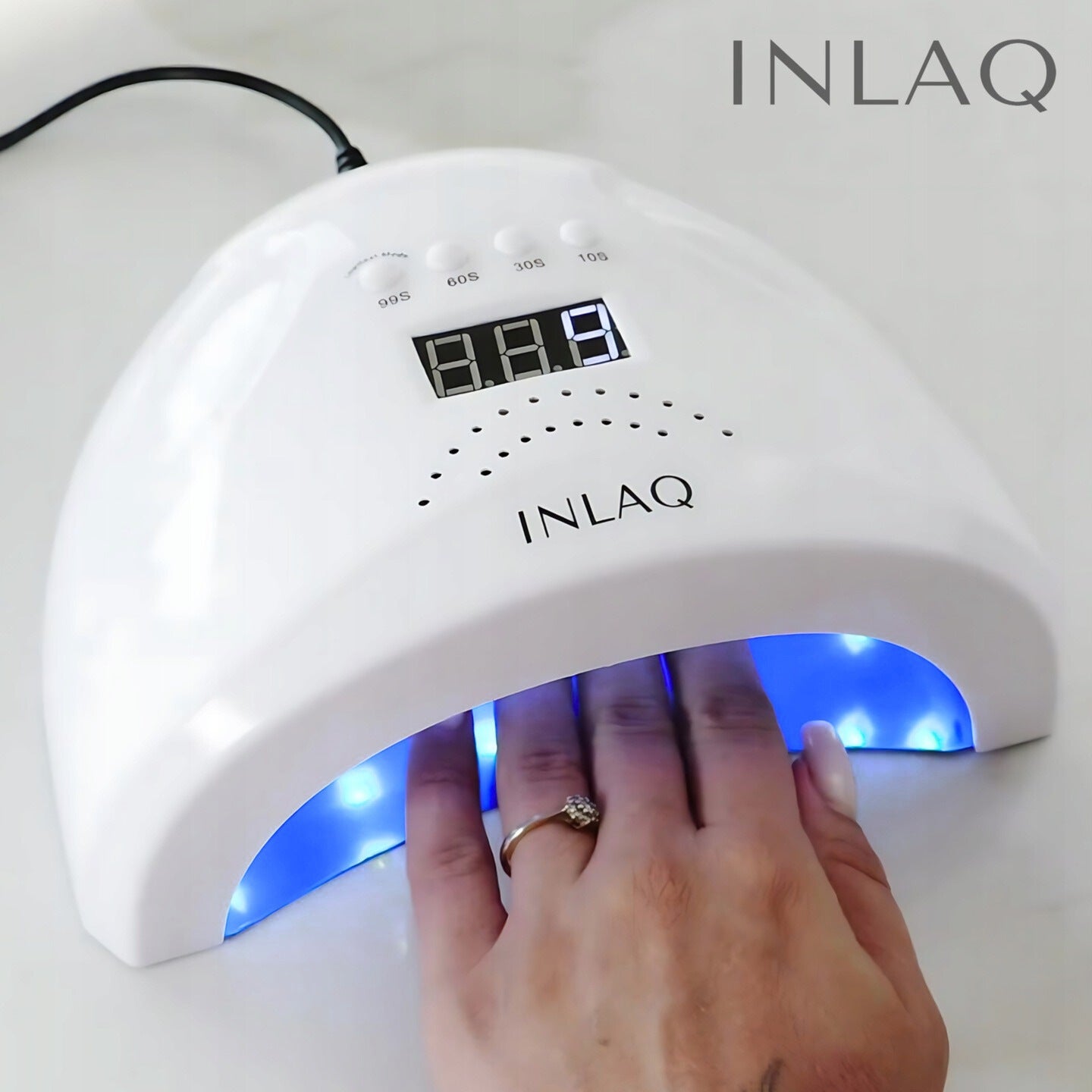 INLAQ 48W UV LED Nail Lamp Hybrid Gels, Sensor, Removable Base Manufacturer code 711