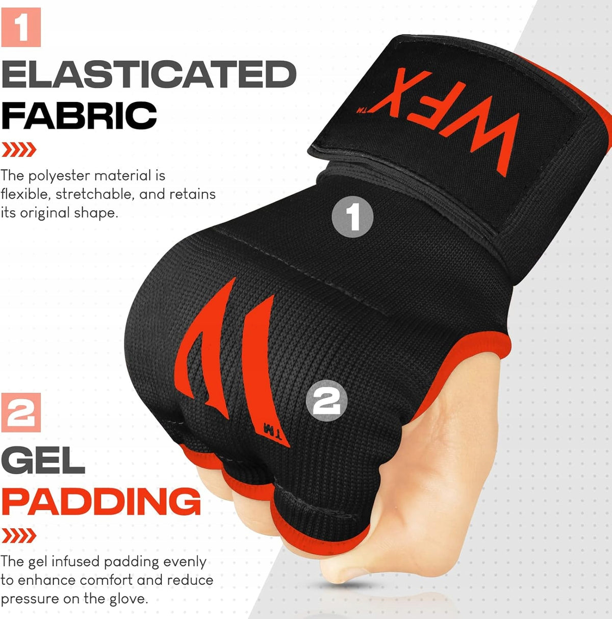 INNER BOXING GLOVES GEL BANDAGE WRIST PROTECTION L Brand no brand