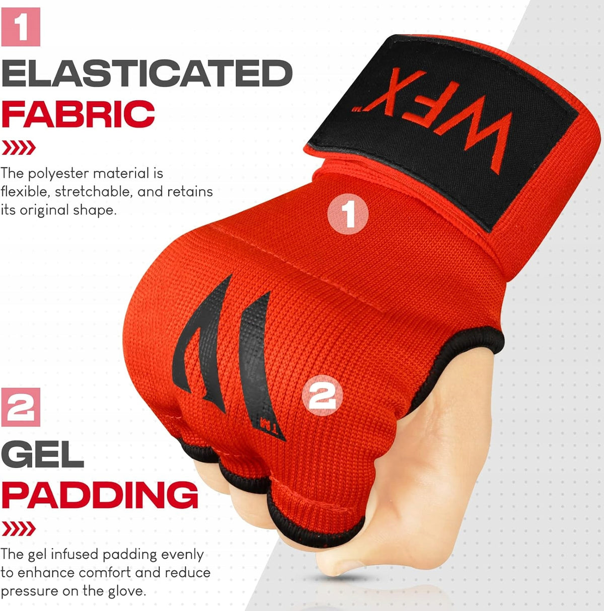 INNER BOXING GLOVES GEL BANDAGES LONG STRAPS L Brand no brand