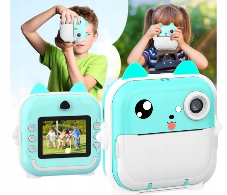 INSTANT CAMERA FOR CHILDREN PRINT THERMAL PRINTER + ROLLS 13PCS Manufacturer code 5906203968442