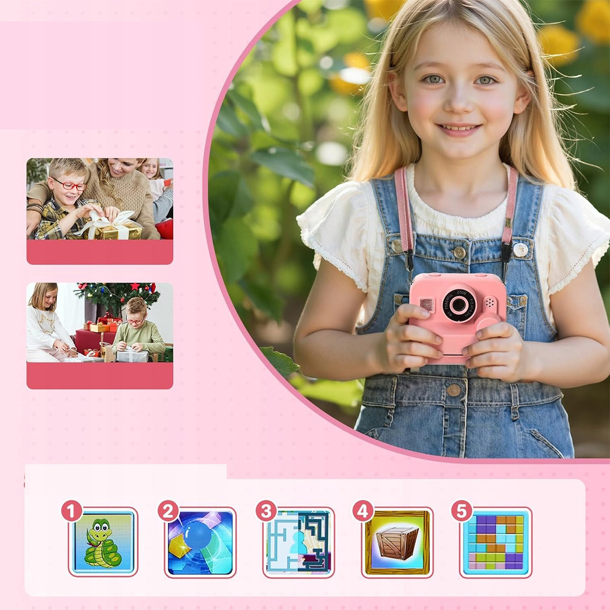 INSTANT CAMERA FOR CHILDREN PRINTER WITH 32GB CARD + 3 ROLLS Model 4069575264992