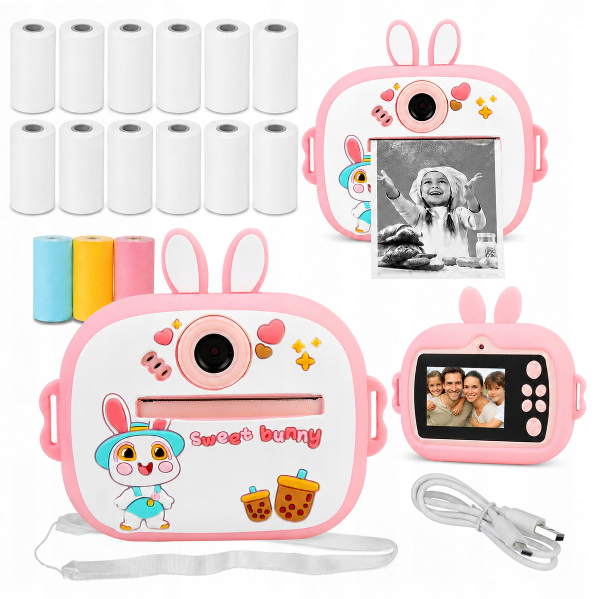 INSTANT CAMERA FOR KIDS Mini Printer Camera Game MP3 + 15 Rolls Manufacturer code Z3471RP