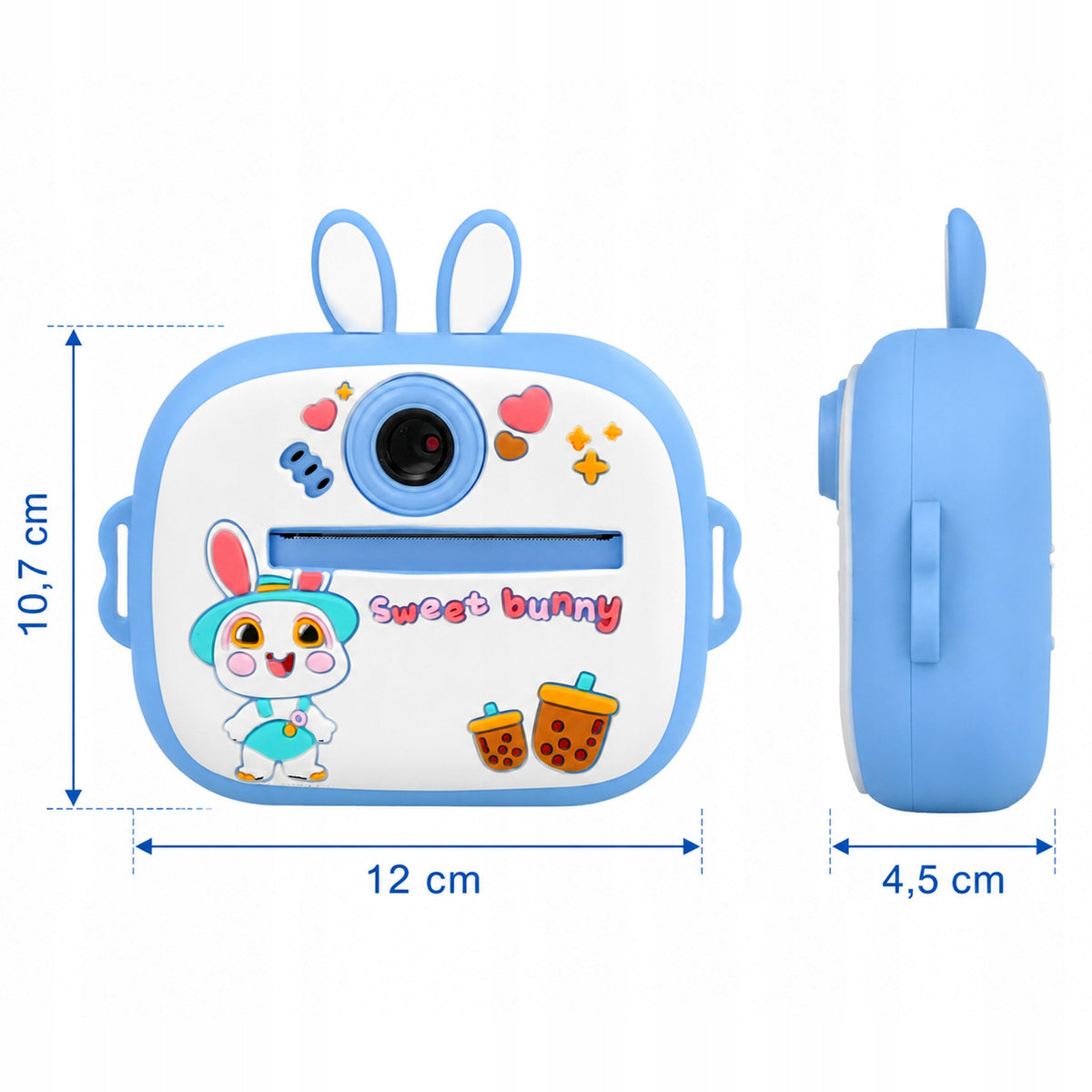 INSTANT CAMERA FOR KIDS Mini Printer Camera Game MP3 + 15 Rolls Model Aparat natychmiastowy dla dzieci Klikuś Zajączek