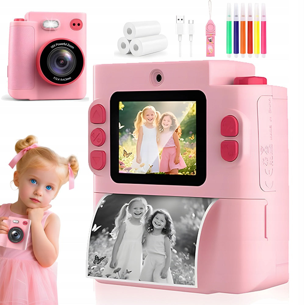INSTANT CAMERA FOR KIDS WITH FUN STICKERS EDUCATIONAL GAMES