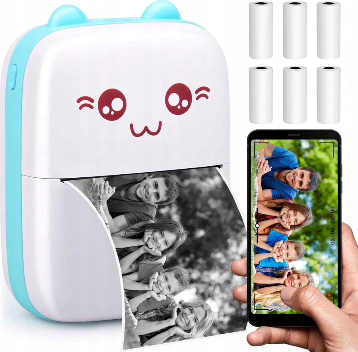 INSTANT CAMERA PHOTO PRINTER FOR CHILDREN - 6 ROLLS FREEBIE
