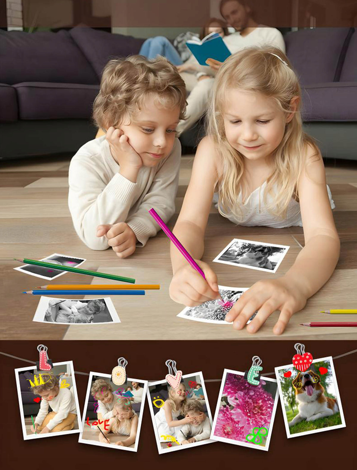 INSTANT DIGITAL CAMERA WITH PRINTER FOR CHILDREN GAMES PINK + 3 ROLLS Packaging status original