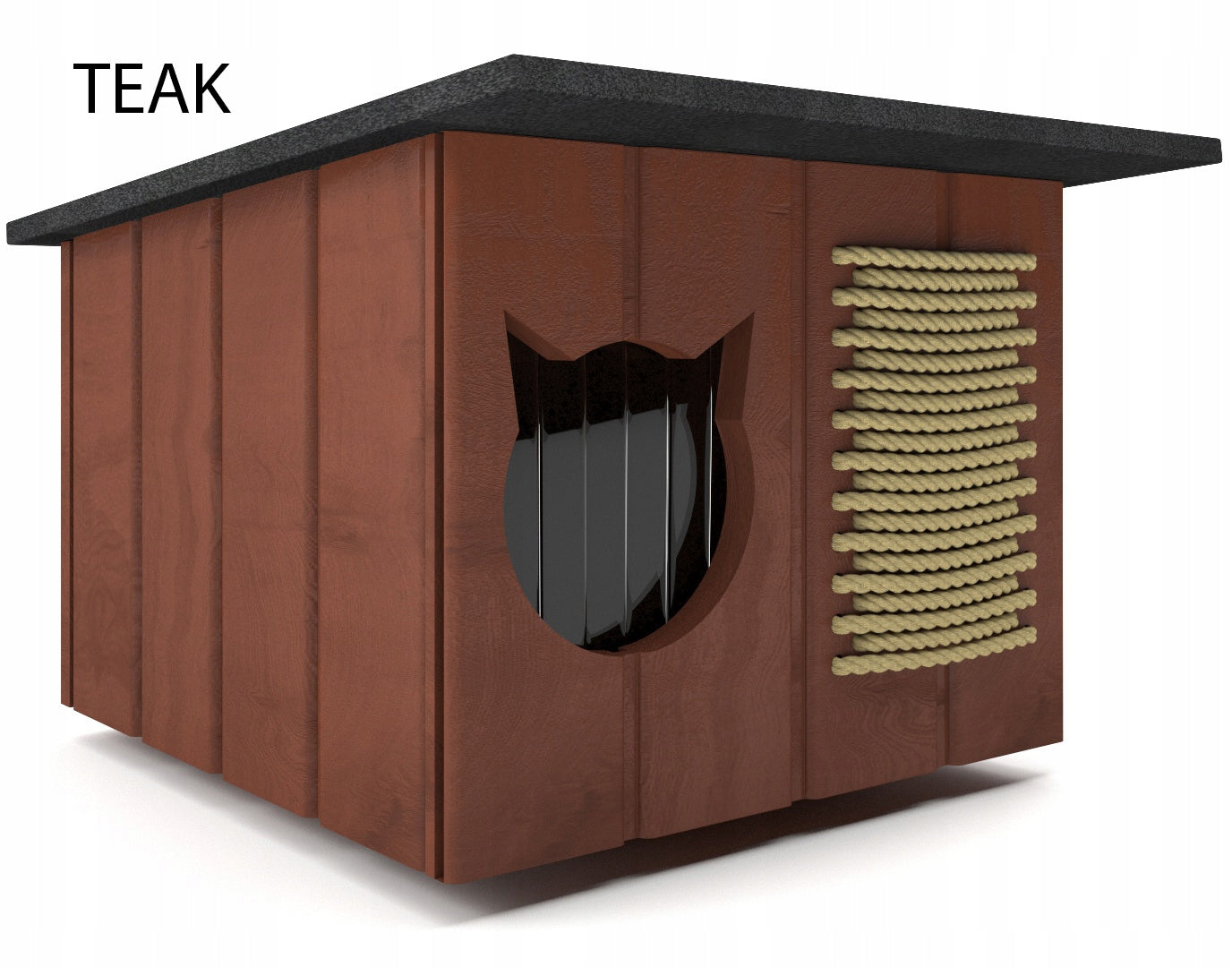 INSULATED BOOTH CAT BED SCRATCHING POST Kind outdoor cat house
