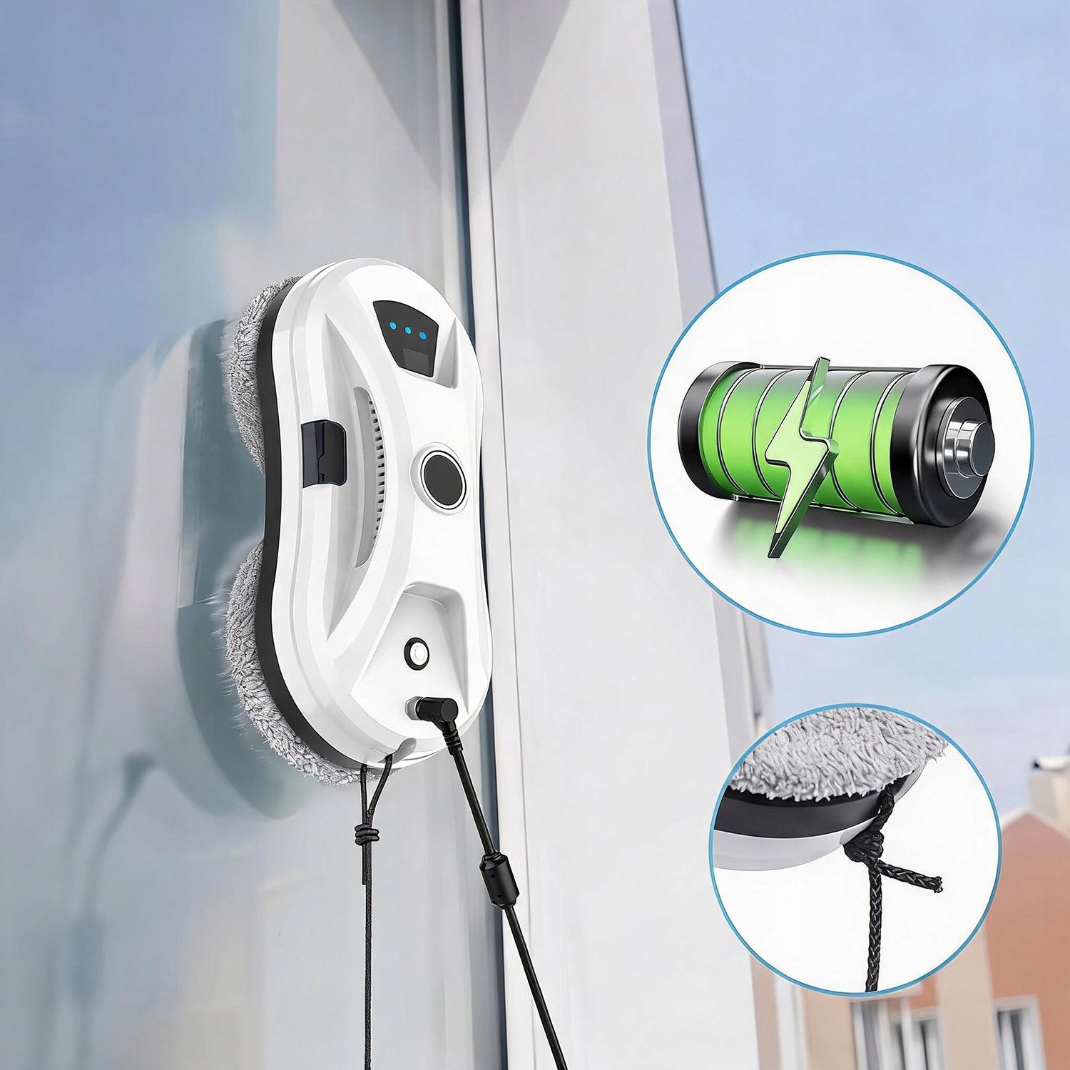 INTELLIGENT WINDOW CLEANING ROBOT SET AUTOMATIC WASHER WITH REMOTE CONTROL Manufacturer code ROBOT DO MYCIA OKIEN SZYB