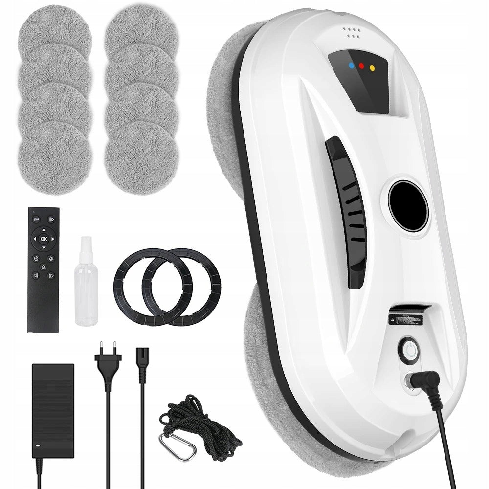INTELLIGENT WINDOW CLEANING ROBOT WITH AI + 8 CLOTHS
