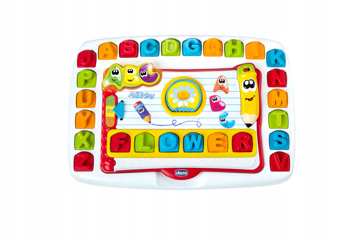 INTERACTIVE ALPHABET TABLE PRESCHOOLER BOARD SPEAKS in Polish CHICCO Brand Chicco