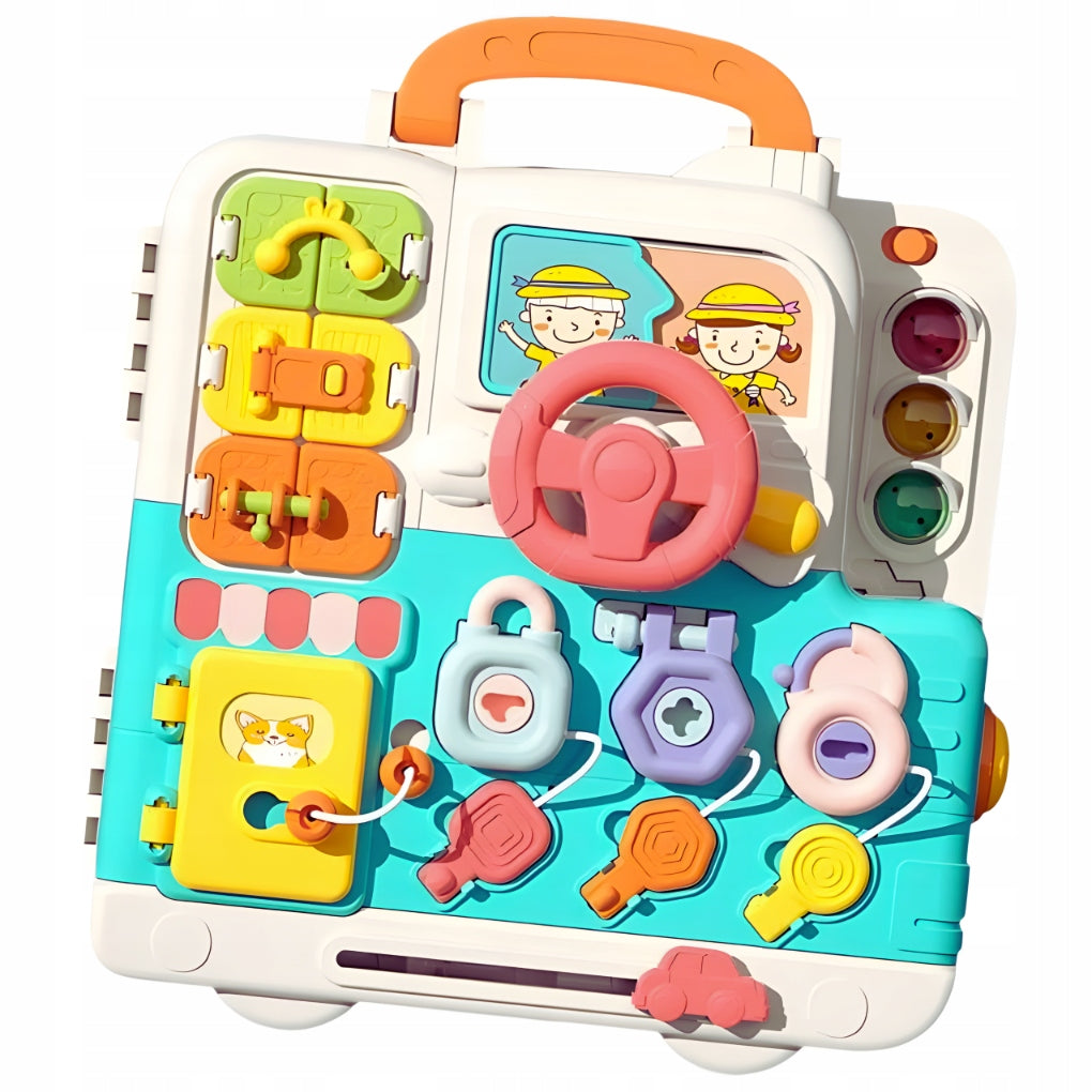INTERACTIVE BOARD EDUCATIONAL BEAR MANIPULATIVE SENSORY FOLDING Packaging status original